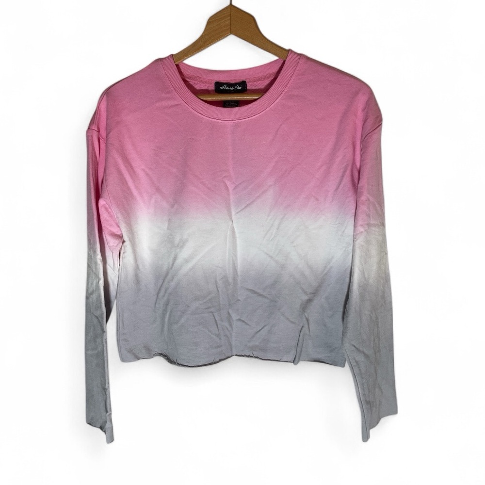 E2- New NWT cropped sweatshirt Anna Cai Ombré medium